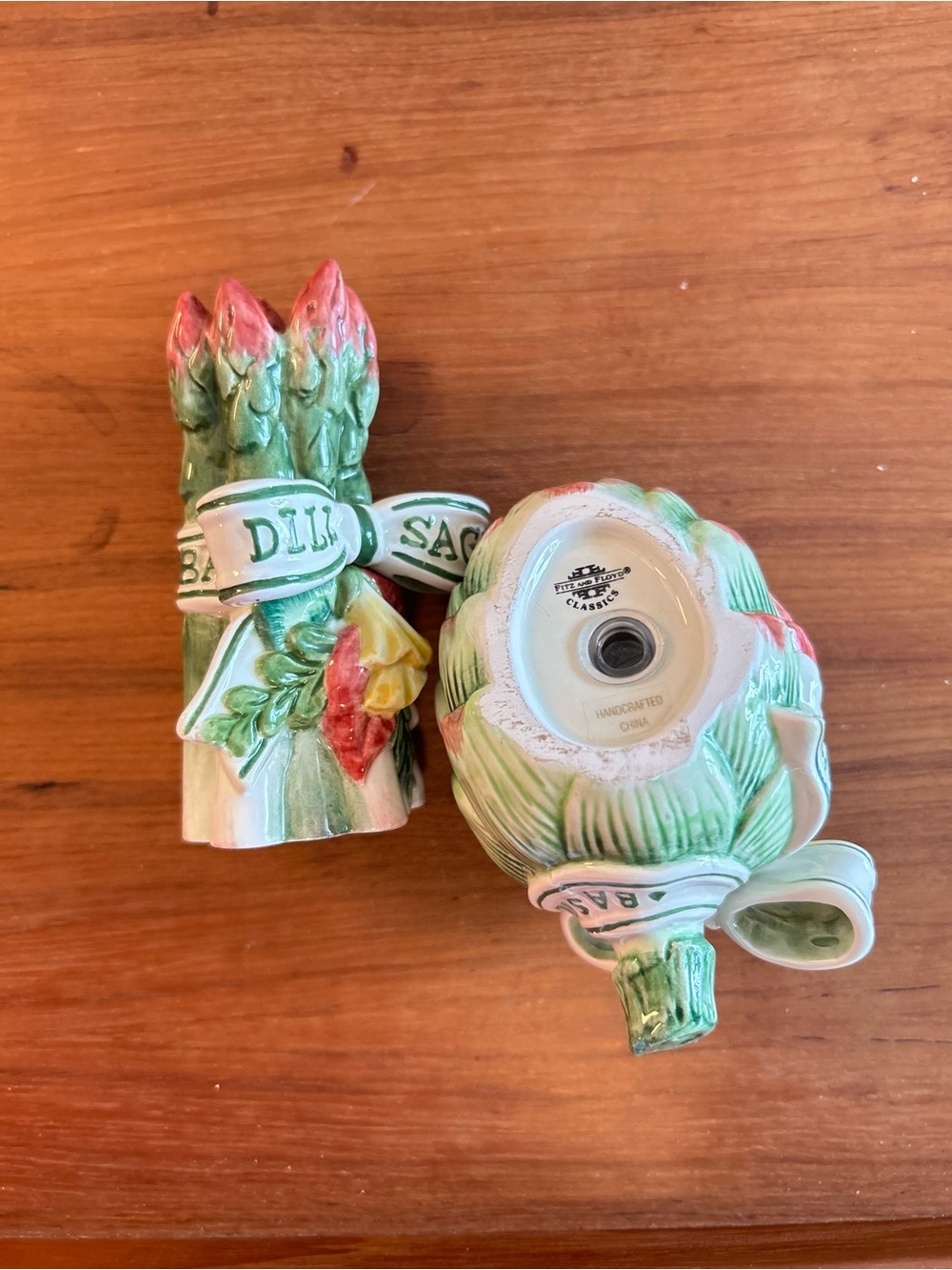 Vintage Fitz & Floyd Garden Seasoning Salt & Pepper Shakers. - Picture 2 of 7